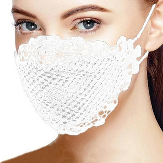 Mặt nạ miệng ren có thể giặt được với thiết kế vòng tai có thể điều chỉnh cho hộp đêm hóa trang đám cưới