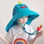 Mũ chống nắng trẻ em ngoài trời Mũ chống nắng thoáng khí có nắp cổ Sunhat Trẻ em Câu cá Safari Mũ