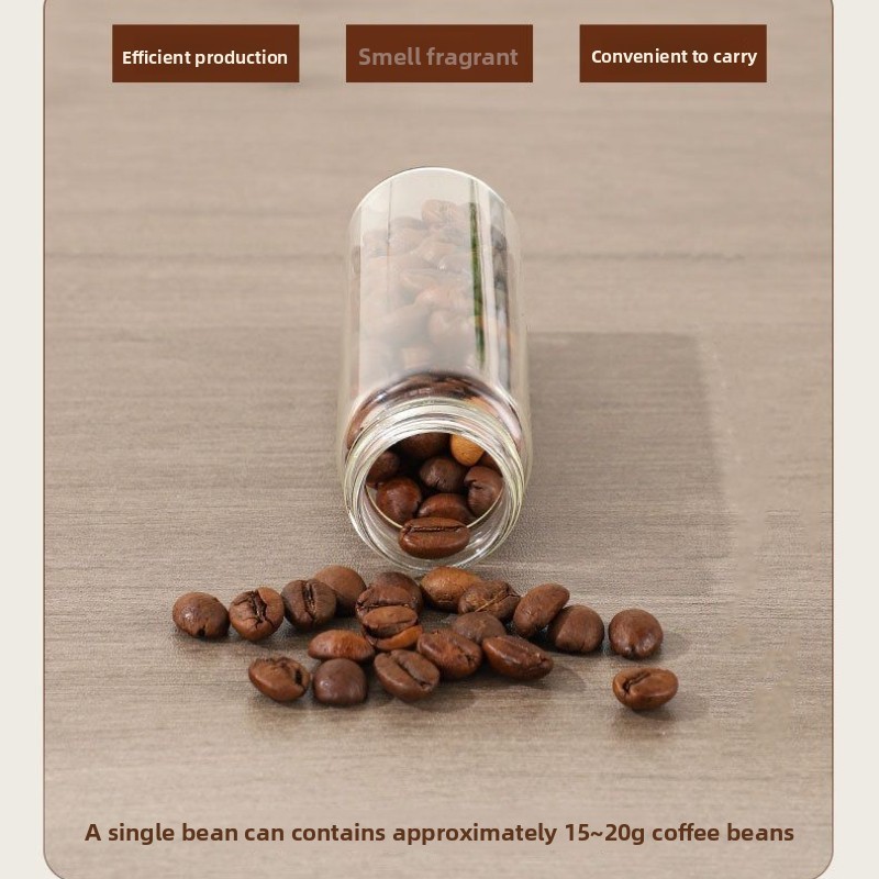 Cà Phê Đậu Bảo Quản Hộp Đựng Ống Hiển Thị Giá Trà Chai Thủy Tinh Đơn Liều Espresso Phụ Kiện Cà Phê Bộ Barista Dụng Cụ Quà Tặng
