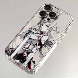 Sword Art Online Phim hoạt hình độc đáo Sáng tạo Hợp thời trang Vỏ bảo vệ trong suốt mát mẻ Thích hợp cho iphone 16promax 15plus 14pro 13pro 12promax 11pro 16 15 xsmax 14plus Vỏ điện thoại chống sốc