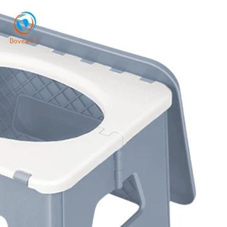 Dovewill Nhà vệ sinh di động Có thể gập lại Bô Commode có nắp Hỗ trợ đa năng lên đến 100kg Nhà vệ sinh du lịch để đi bộ đường dài Xe câu cá dã ngoại