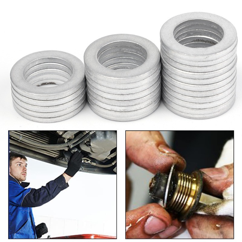 20 / 50 / 100 Miếng đệm phích cắm thoát dầu có thể thay thế - Con dấu động cơ 14MM thực tế - Phụ kiện bảo trì ô tô đa năng