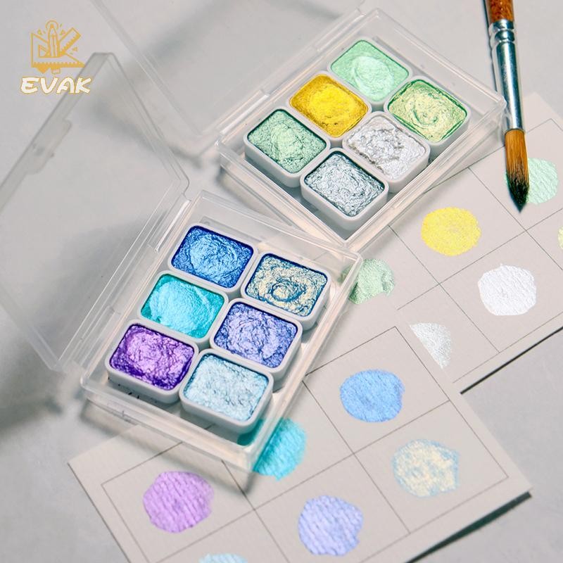 Alittlesetrtu 1ml 6 Màu Ngọc Trai Series Hướng Dẫn Sử Dụng Màu Nước Sơn Nghệ Thuật Sơn Móng Tay Trang Trí Màu Nước VN