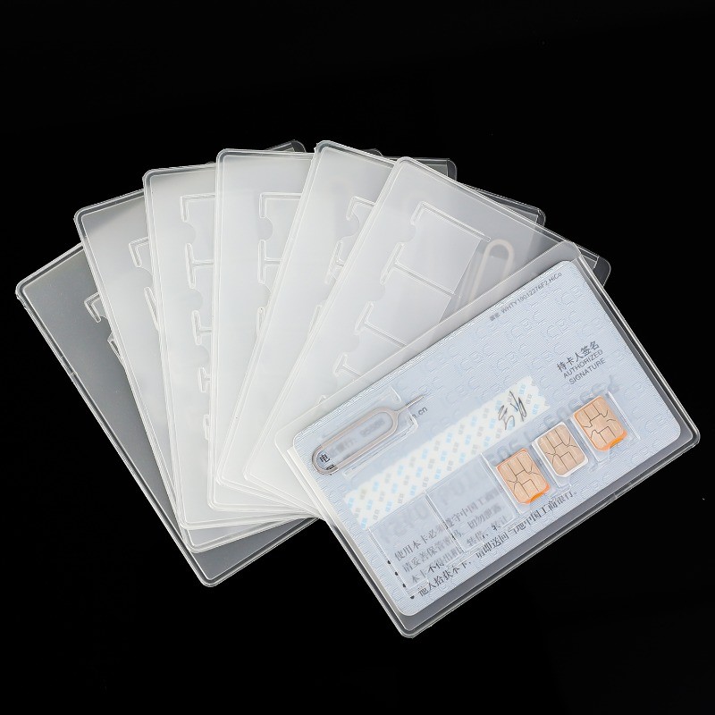 Túi đựng thẻ SIM trong suốt dày - Dụng cụ sắp xếp chốt đẩy đa năng di động - Phụ kiện chống thất lạc mỏng chống nước