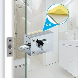 Khóa Cửa Kính Sàn Chốt Khóa Bu Lông Cho Gia Đình Phòng Tắm Nhà Vệ Sinh Cửa Hàng Không Đấm Cửa Đơn Mặt Đất Khóa Hợp Kim Kẽm Phần Cứng