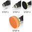 ITRUMPET 5 cái / bộ Miếng bọt biển đánh bóng tự động, Bộ miếng đánh bóng ô tô tròn 3 / 4 / 5 / 6 / 7 Inch, Miếng đánh bóng tự dính có thể tái sử dụng cho máy đánh bóng ô tô Máy sấy khô