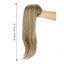 DELMER Topper Tóc Nổ Tóc, Phần Mở Rộng Tóc Ombre Tóc Tổng Hợp Toppers, Che Tóc Trắng & Đường Dây Tóc Tăng Khối Lượng Tóc Thẳng Topper Tự Nhiên Tóc Cho Nữ