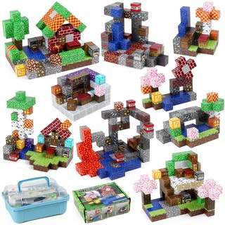 Khối xây dựng Minecraft nam châm Bộ Mô hình lắp ráp khối Minecraft giải trí sáng tạo dochoiabao
