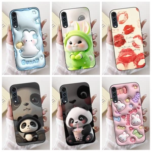 Vỏ Cho LG Velvet 5G Vỏ Chống Sốc LM-G900N Gấu Trúc Dễ Thương Thỏ Mềm Màu Đen Silicon Điện Thoại Cho LGVelvet LMG910EMW Trường Hợp