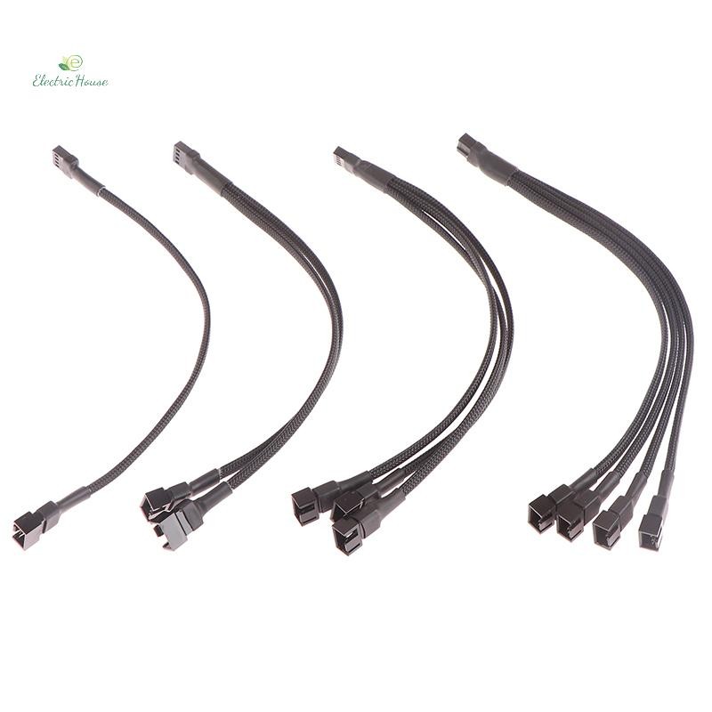 [Nhà Điện] 1 Cáp Chia Quạt 4pin Cáp Chuyển Đổi 1 Đến 1 2 3 4 Máy Tính CPU Quạt Chia PC Quạt Nối Dài Phụ Kiện Cáp Nguồn mới