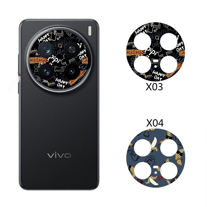 [Mua 1 Tặng 2] Dành Cho Vivo X300 Pro X200 X100 Ultra X200 Pro / Mini Micro Matte Giấy Mềm Miếng Dán Máy Ảnh Phim Graffiti Nhiều Màu Sắc Ống Kính Chống Cháy Chống Trầy Xước Bảo Vệ Camera