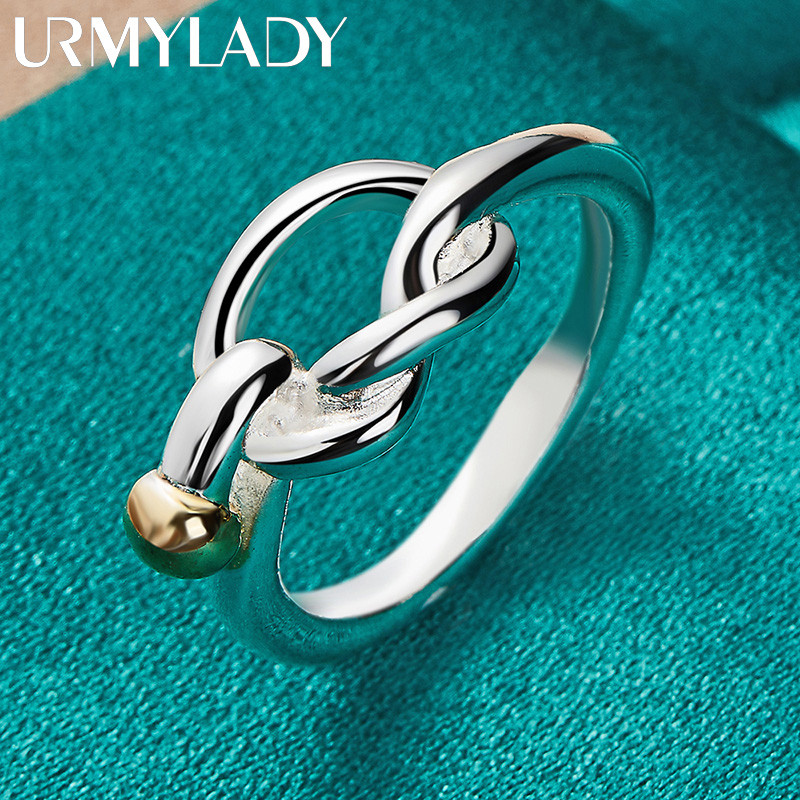 URMYLADY Bạc 925 Nút 7-10 # Nhẫn Nữ Thời Trang Tiệc Cưới Trang Sức Quyến Rũ
