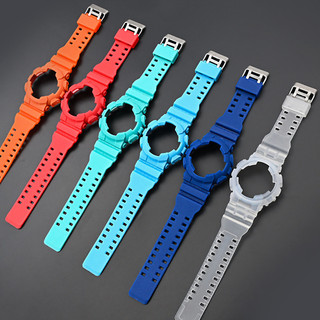 Bộ dây đeo đồng hồ bằng nhựa đầy màu sắc cho Casio G-shock GA-100 Series Vỏ bọc cao su GA-120 GA-140 GLS-100 GAX-100 GD-100 GD-110 Bộ vỏ đồng hồ Nam Nữ