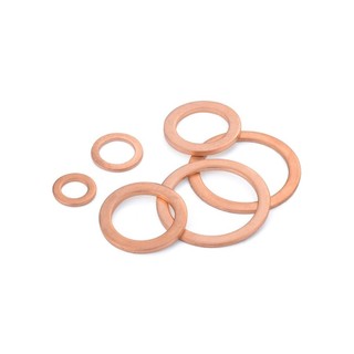 (((LXY) Long đền，vòng đệm phẳng bằng đồng nhiều cỡ khác nhau，Vòng Đệm Chữ o Phẳng Bằng Đồng Trơn Đặc Biệt Cho Vòng Đệm，Vòng Đệm Kín Bằng Đồng Đỏ M10 / M12 / M14-M60 L: 14-68mm (RM-VN-1)