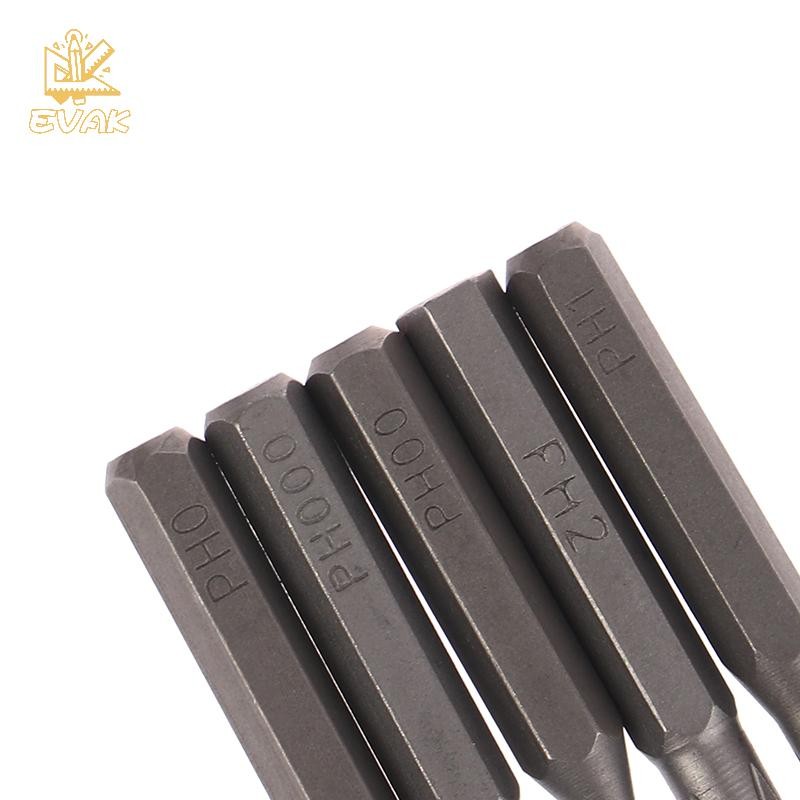 Alittlesetrtu 5 Cái H4 × 28mm Mũi tuốc nơ vít chéo PH0000 PH000 PH00 PH0 PH1 PH2 4mm Bộ tuốc nơ vít chuôi lục giác VN