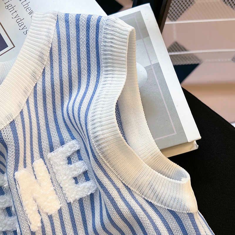 Áo vest nữ mùa hè không tay, màu xanh nhạt cao cấp