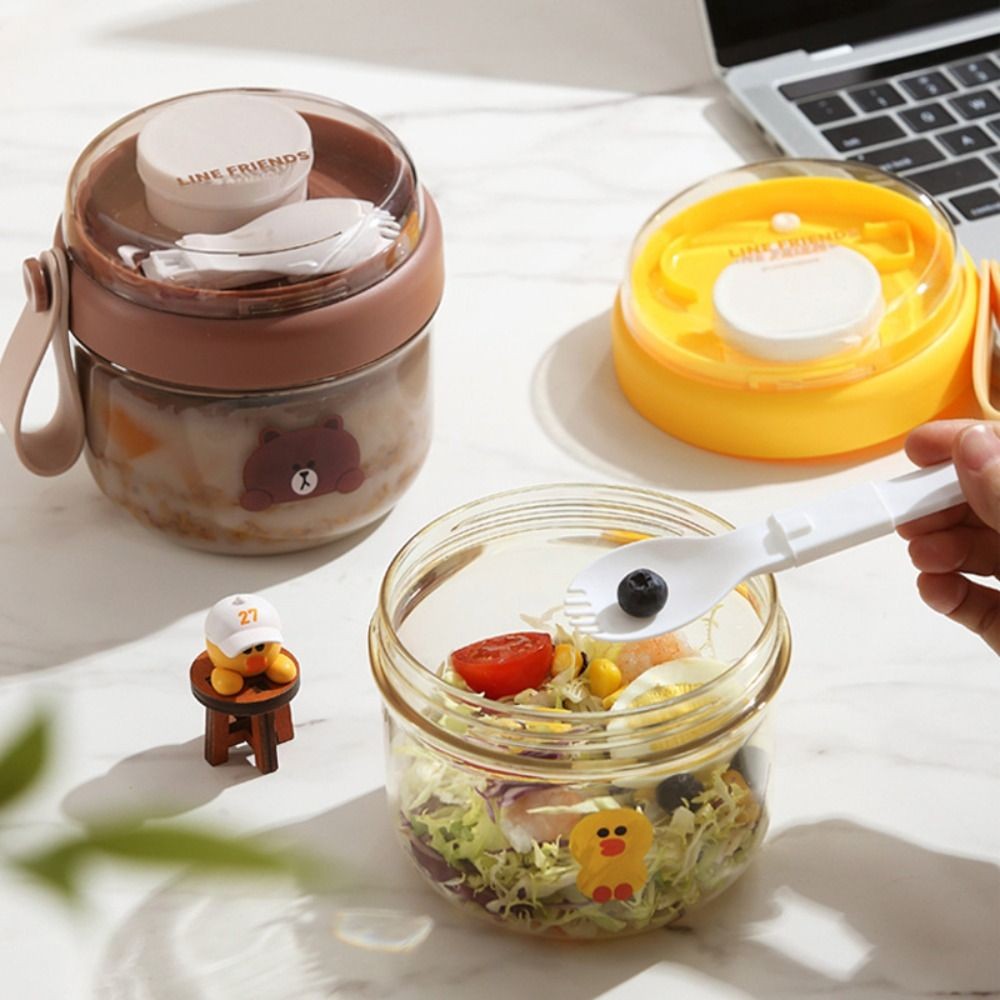 Cốc ăn sáng CATIYAHA, Bát sữa chua chống rò rỉ 650ml, Cốc Salad cầm tay có thể tái sử dụng cho sữa chua hạt ngũ cốc yến mạch