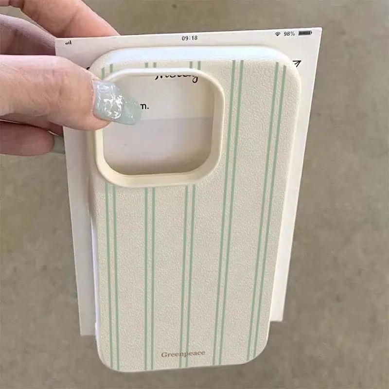 Ốp Điện Thoại Mùa Hè In Sọc Xanh Cho iPhone 17 Air 16e 16 15 14 13 12 11 17 Pro Max XS XR X 16 Plus Vỏ Silicon Mềm Chống Sốc