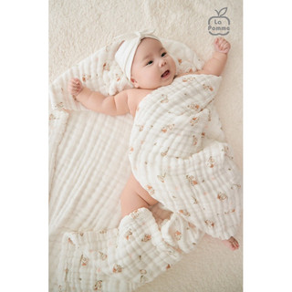 La Pomme SS25 khăn xô muslin la pomme mẫu mới 100*100 T6.0