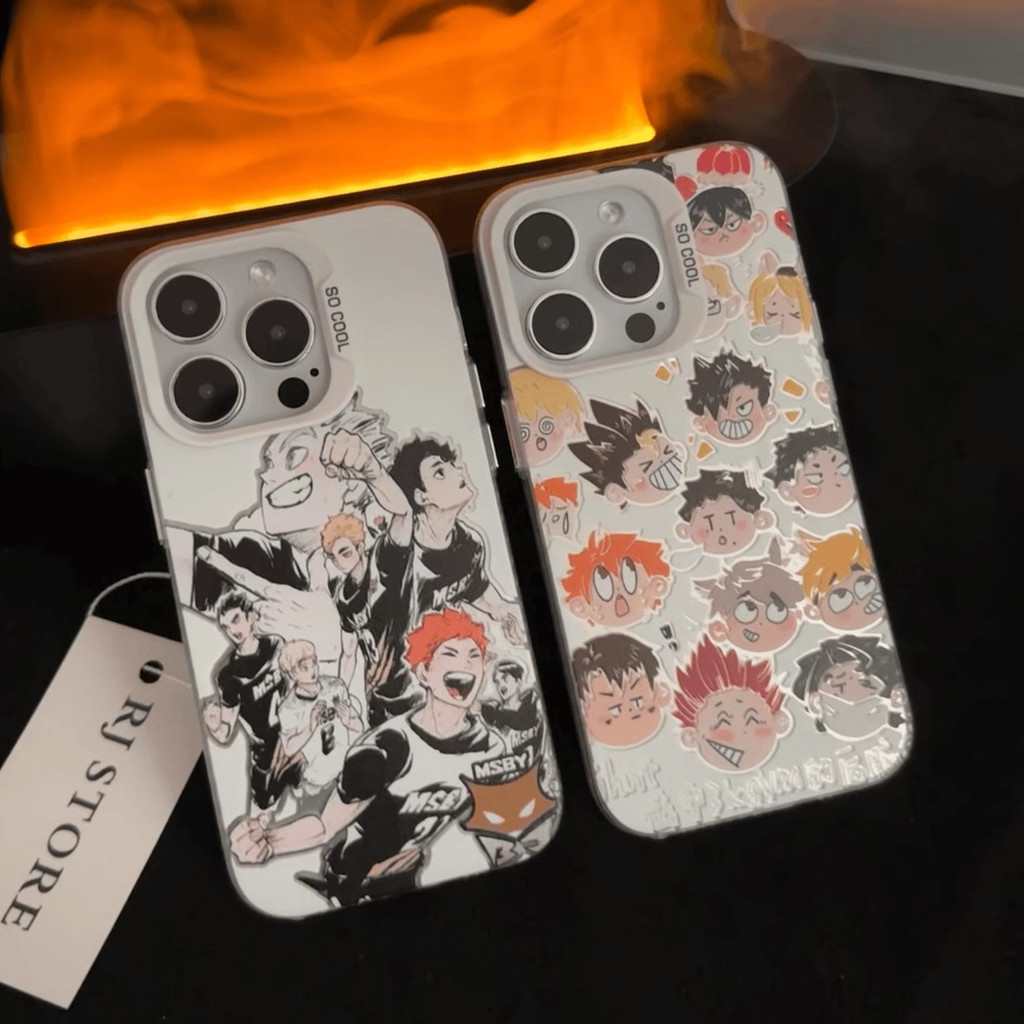Ốp Lưng Điện Thoại Redmi Note 14 4G Pro 5G Plus 13 12 11 10 ProMax Plus 11S Bao Bóng chuyền Haikyuu Anime Hoạt Hình Nhân Vật Họa Tiết Laser IMD Matte Cứng