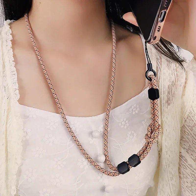 Dây đeo điện thoại 2 trong 1 tháo rời: vòng cổ + cổ tay, cầm tay cho smartphone, kèm dây chìa khóa