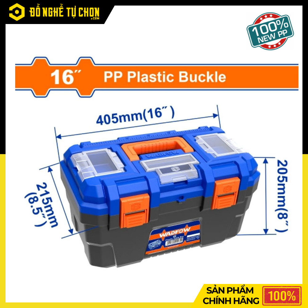 Product image Hộp Đựng Đồ Nghề Nhựa WADFOW–TOTAL 13, 16, 19 INCH – Khóa Nhựa & Khóa Kim Loại – Chống Va Đập – Hàng Chính Hãng Có VAT 2