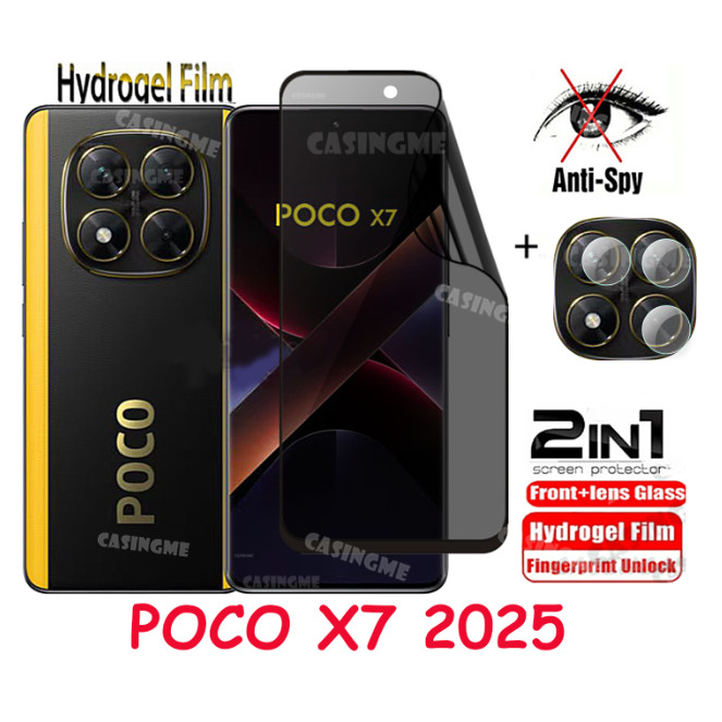 Dành Cho POCO X7 2025 Full Cover Mềm Bảo Mật Hydrogel Phim Cho POCO X7 X7Pro PocoX7 PocoX7Pro ProX7 7X X 7 Pro 4G 5G 2025 Phim Bảo Vệ Màn Hình Camera Chống Peek