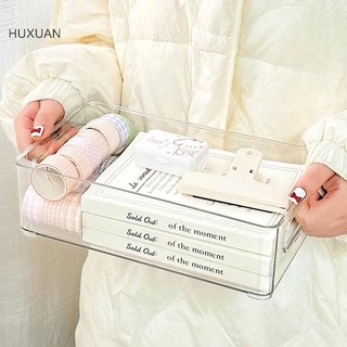 Huxuan Acrylic Hộp Bảo Quản Mỹ Phẩm Để Bàn Hộp Nhựa Trong Suốt Ký Túc Xá Hộ Gia Đình Mặt nạ Da Hộp Tủ Lạnh Hộp Bảo Quản RFT