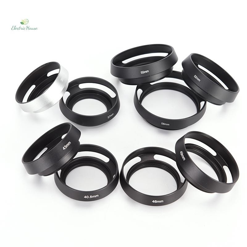 [Nhà Điện] 37 39 40.5 43 46 49 52 55 58 62 67 mm Kim Loại Ống Kính Hood Dành Cho mới mới