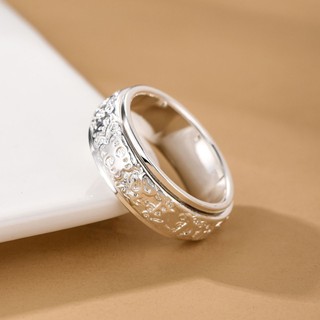 Hàng sẵn sàng Đánh bóng tinh tế Thủ công đánh bóng sáu xương Nhẫn Mantra dành cho nam Nhẫn Pixiu hợp thời trang quốc gia có thể xoay một vòng ngón tay Vòng đuôi 25.