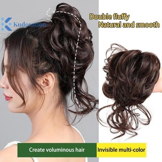 Kudosation Tổng Hợp Tóc Bun Chignon Lộn Xộn Xoăn Kẹp Tóc Co Giãn Scrunchy Giả Tóc Miếng Cho Nữ Kẹp Tóc