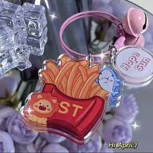 ✨Sản phẩm mới✨Sato Mặt dây chuyền Khoai tây chiên Pháp Pie Móc khóa độc quyền Dễ thương Khoai tây chiên Pháp Schoolbag Móc khóa Satou Paris Peak Meet✨Sự kiện✨