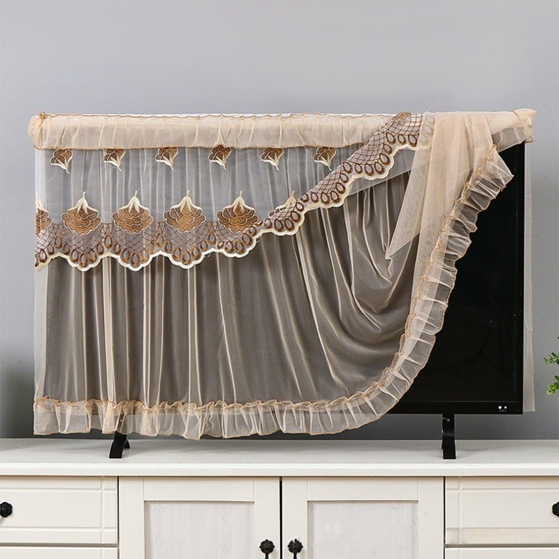 Rèm tivi chống bụi,vải che bụi cao cấp,trang trí ti vi, decor tivi, tấm phủ che tivi,32 inch