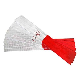 Set 10 Miếng Dán Phản Quang Ban Đêm 2 Màu Đỏ Trắng Cho Xe Tải, Xe Container, Xe Hơi ,xe máy, cảnh báo, trang trí -FE123