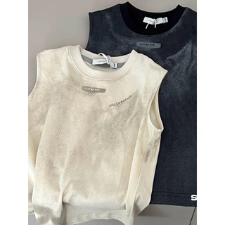 Mùa Hè Phong Cách Mới Thường Ngày Trẻ Em Áo Vest Không Tay Bé Trai Bé Gái Dây Buộc In Hình Áo Khoác Cho Bé Top