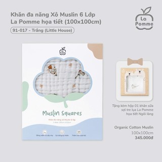 La Pomme SS25 khăn xô muslin la pomme mẫu mới 100*100 T6.0