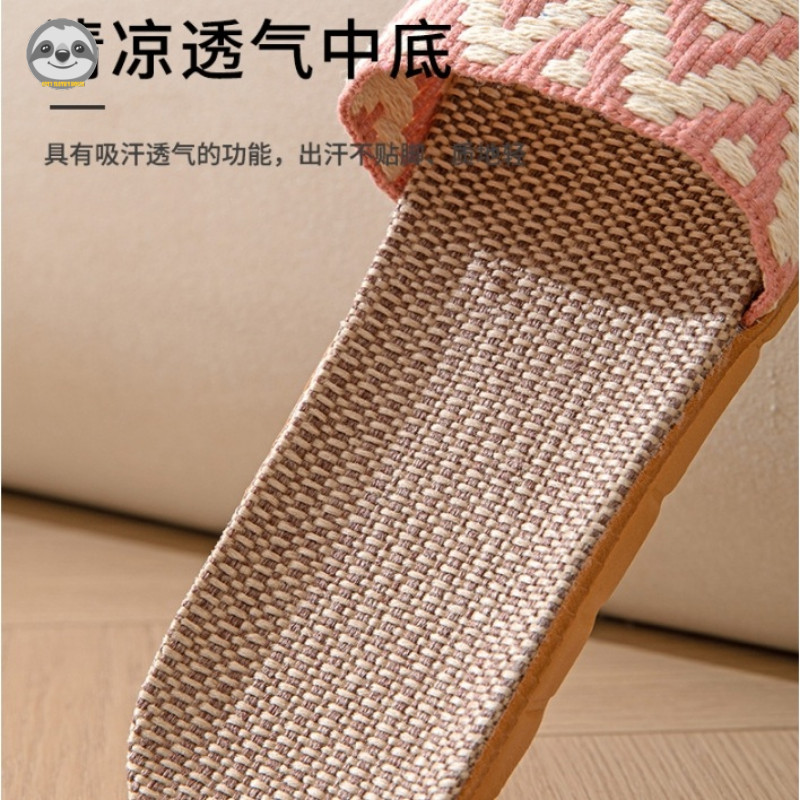 Phong cách Nhật Bản Muji Style / Nam Nữ Cặp Đôi Trong Nhà Ngoài Trời Dép Lanh Nhà / Dép Sàn Gỗ Mở