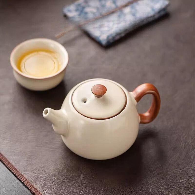 Be Ru Kiln Xishi Pot Open Slice Can Raise Ceramic Kung Fu Tea Set 210ml