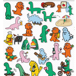 50 Sticker Hàn quốc Joguman Khủng long dễ thương dán vali, xe đẩy, ốp lưng,miếng dán điện thoại