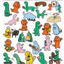 50 Sticker Hàn quốc Joguman Khủng long dễ thương dán vali, xe đẩy, ốp lưng,miếng dán điện thoại