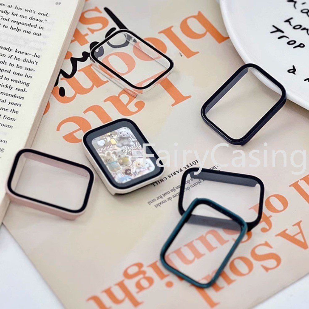 Ốp PC + Kính Cường Lực Cho Xiaomi Mi Band 9 Pro Vỏ Bảo Vệ Chống Trầy Xước Cho Xiaomi Band 8Pro 9Pro Full Cover Vỏ Cứng