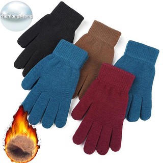 Chenlongshang Mùa Đông Mới Nam Nữ Găng Tay Dệt Kim Cashmere Mùa Thu Tay Ấm Hơn Lớp Lót Full Ngón Găng Tay Trượt Tuyết Cổ Tay Ngắn EN