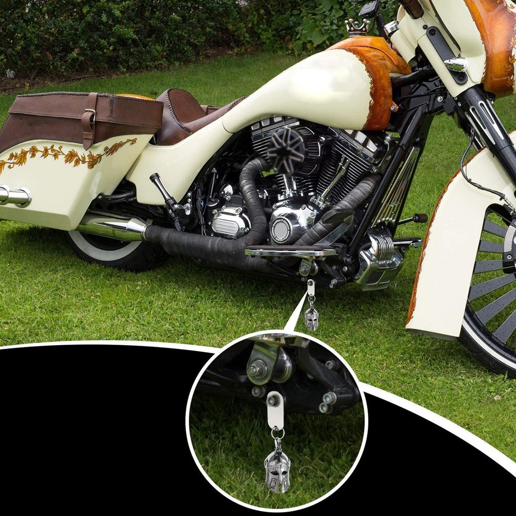 Chuông cưỡi ngựa may mắn Chiến binh La Mã Sparta Guardian Bell Mặt dây chuyền bằng thép không gỉ 3D có âm thanh trong suốt cho xe máy và xe đạp pomervn