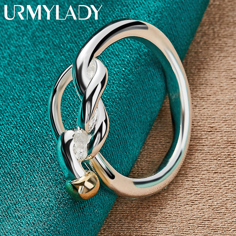 URMYLADY Bạc 925 Nút 7-10 # Nhẫn Nữ Thời Trang Tiệc Cưới Trang Sức Quyến Rũ