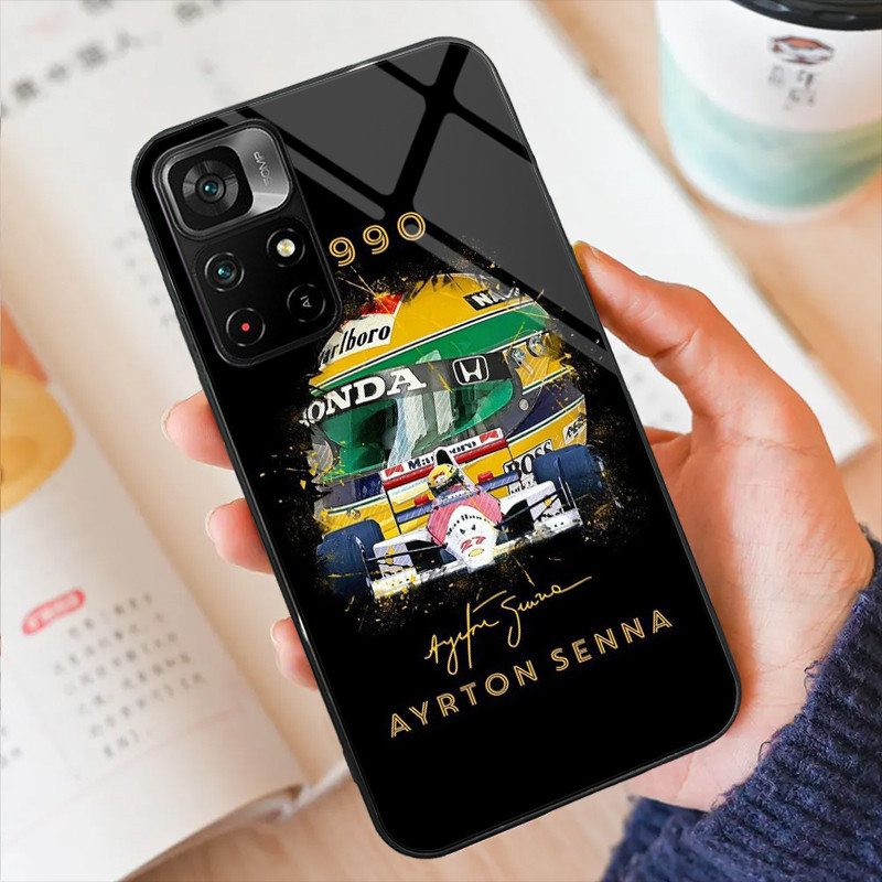 Ốp Điện Thoại Kính Ayrton Senna Cho Xiaomi POCO F3 F4 F5 M3 M4 M5 M6 4G X3 X4 GT NFC X5 X6 PRO 5G