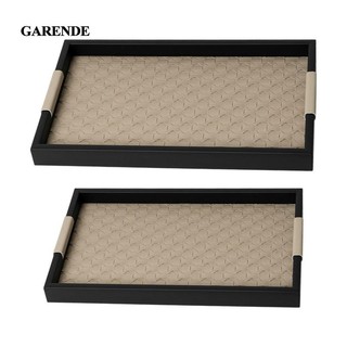 Garende Để Bàn Sắp Xếp Lưu Trữ Khay Đựng Nước Hoa Phong Cách Tổ Chức Da PU Đa Năng Trang Trí Cho Bàn Làm Việc Nhà Mặt Bàn