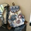 KANGN Thêu Ba Lô, Túi Đựng Dây Rút Động Vật Thông Thường, Thời Trang Jacquard Voi Cú Phong Cách Dân Tộc Xô Sau Túi Đi Biển