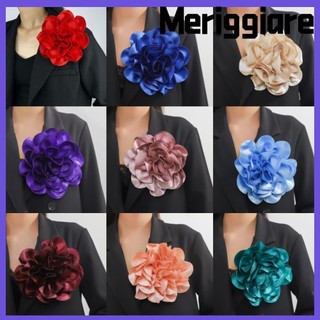 Pin Ve Áo MERIGGIARE, Trâm Hoa Lớn 20CM, Huy Hiệu Satin Pháp