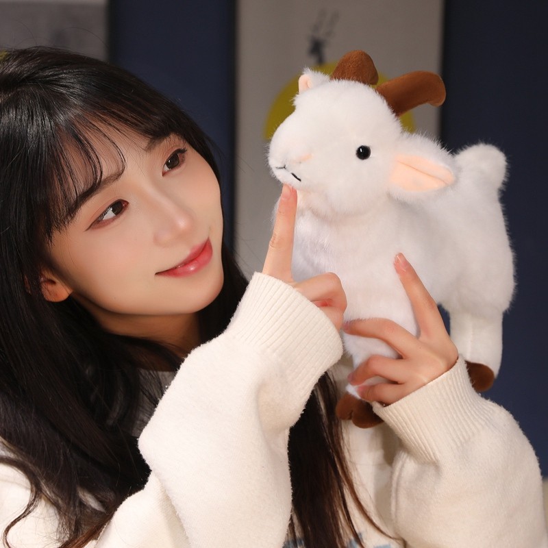 Kawaii Dê Sang Trọng Đồ Chơi Dễ Thương Đen Trắng Cừu Sang Trọng Búp Bê Vui Nhộn Mô Phỏng Cừu Đồ Chơi Nhồi Bông Móc Khóa Mặt Dây Chuyền Mềm Mại Cho Bé Làm Dịu Búp Bê Trang Trí Nhà Trẻ Em Quà Tặng Năm Mới Quà Tặng Sinh Nhật