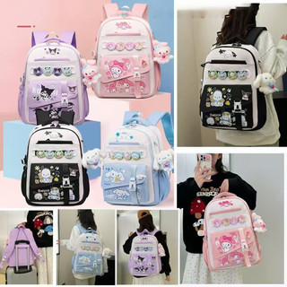 YT2 Sanrio Pochacco Kuromi Ba Lô Dung Tích Lớn In Nhẹ Thời Trang Nữ Hoạt Hình Túi Đi Học TY2